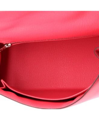 Kelly 25 Handbag Pink Chevre Mysore with Palladium Hardware