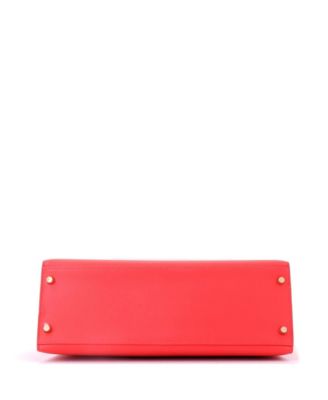 Kelly 32 Handbag Red Epsom with Gold Hardware