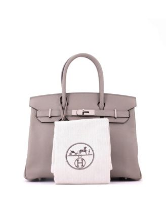Birkin 30 Handbag Grey Epsom with Palladium Hardware