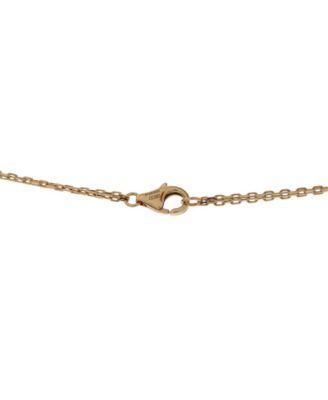  2 Diamonds Love Pendant Necklace 18K Gold and Diamonds, 16"