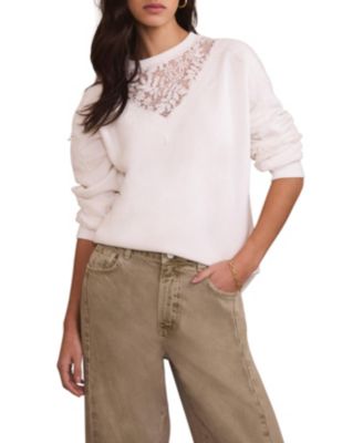  Women's Broderie Detail Sweatshirt