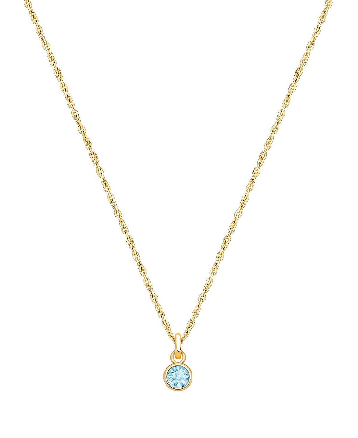 Tiny Blessings Girls' 14K Gold Birthstone Necklace - Little Kid, Big Kid