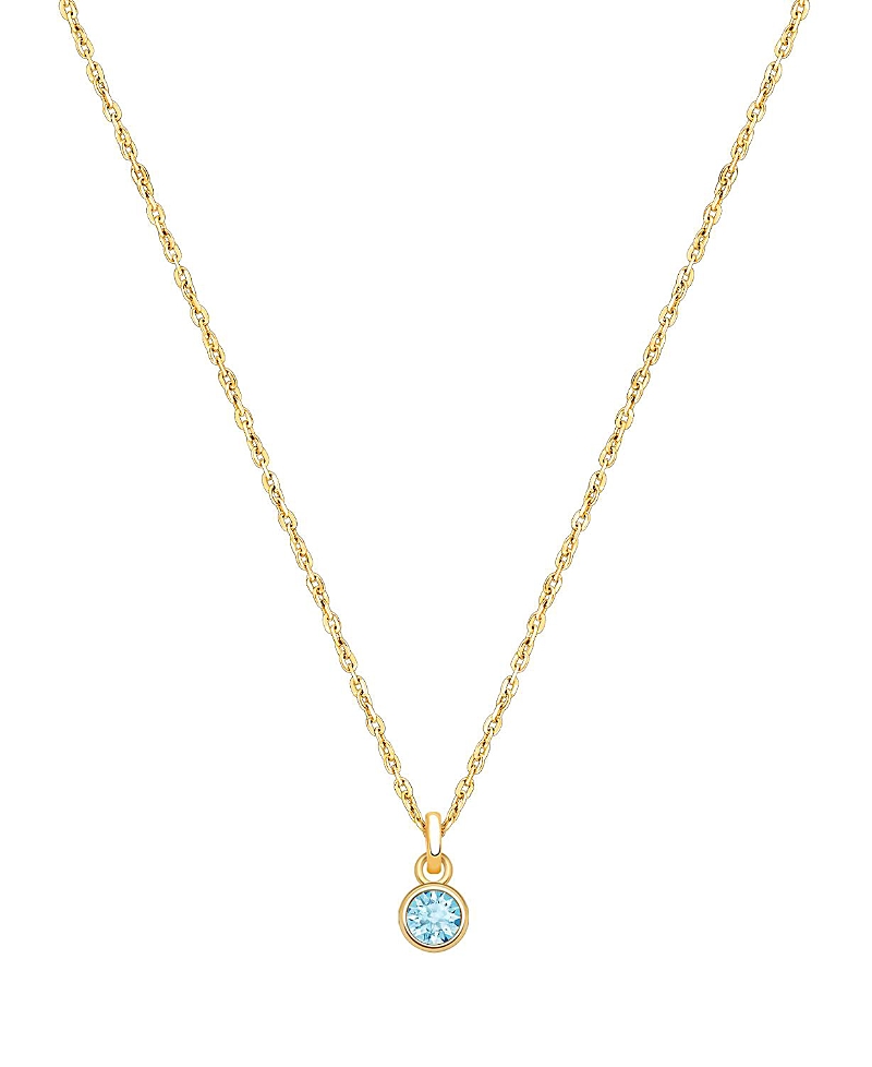 Tiny Blessings Girls' 14K Gold Birthstone Necklace - Little Kid, Big Kid