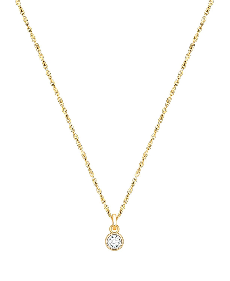 Tiny Blessings Girls' 14K Gold Birthstone Necklace - Little Kid, Big Kid