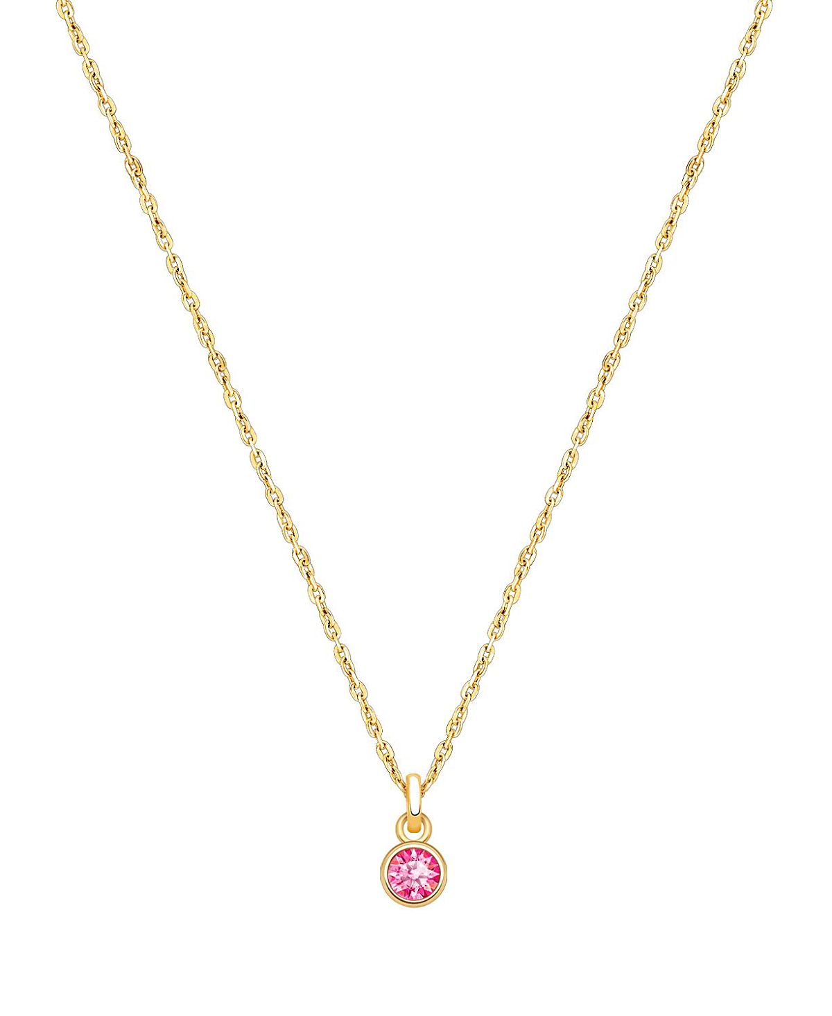 Tiny Blessings Girls' 14K Gold Birthstone Necklace - Little Kid, Big Kid