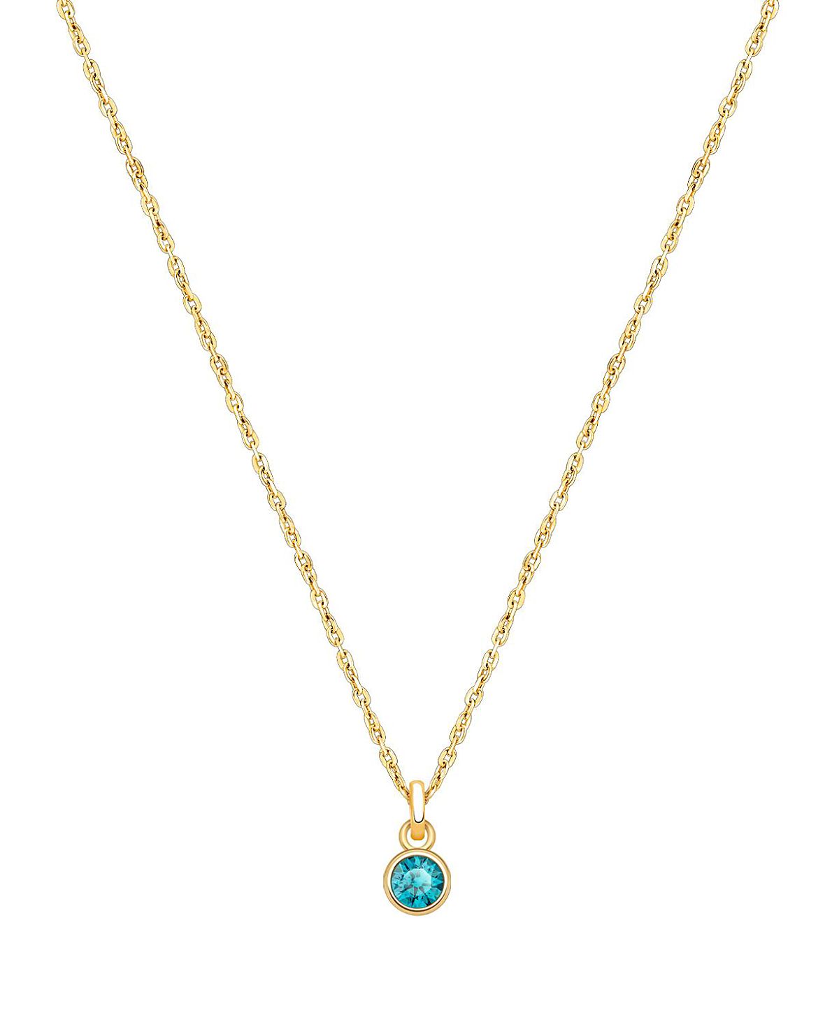 Tiny Blessings Girls' 14K Gold Birthstone Necklace - Little Kid, Big Kid