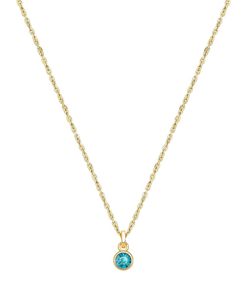 Tiny Blessings Girls' 14K Gold Birthstone Necklace - Little Kid, Big Kid