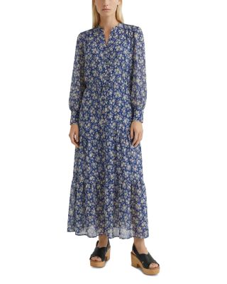 Ruvia Printed Long Sleeve Shirtdress