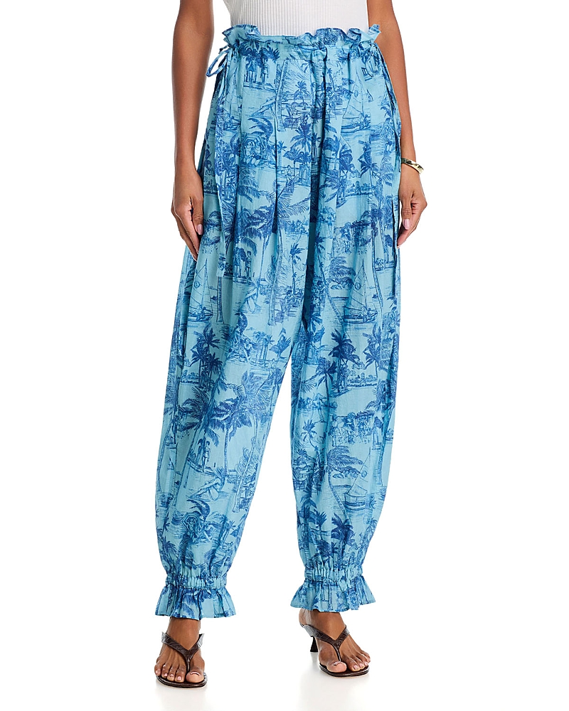 Coniglio Palm Beach Ruffle Hem Harem Pants