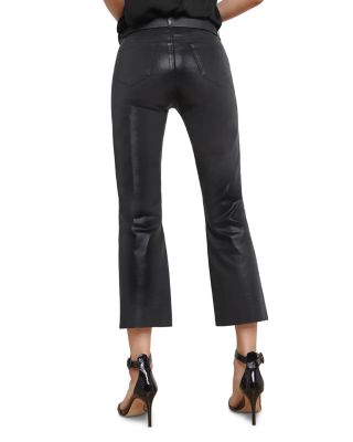 Kendra High Rise Cropped Flared Jeans in Driftwood