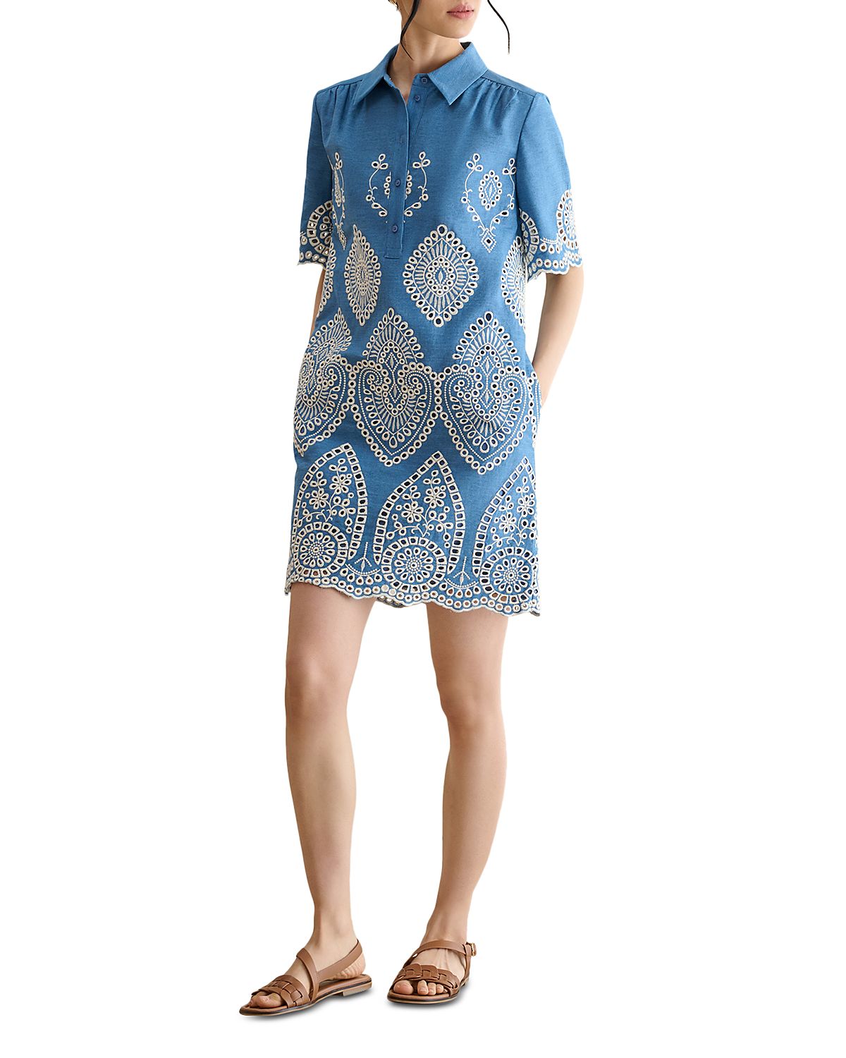 Hobbs London Daria Broderie Dress