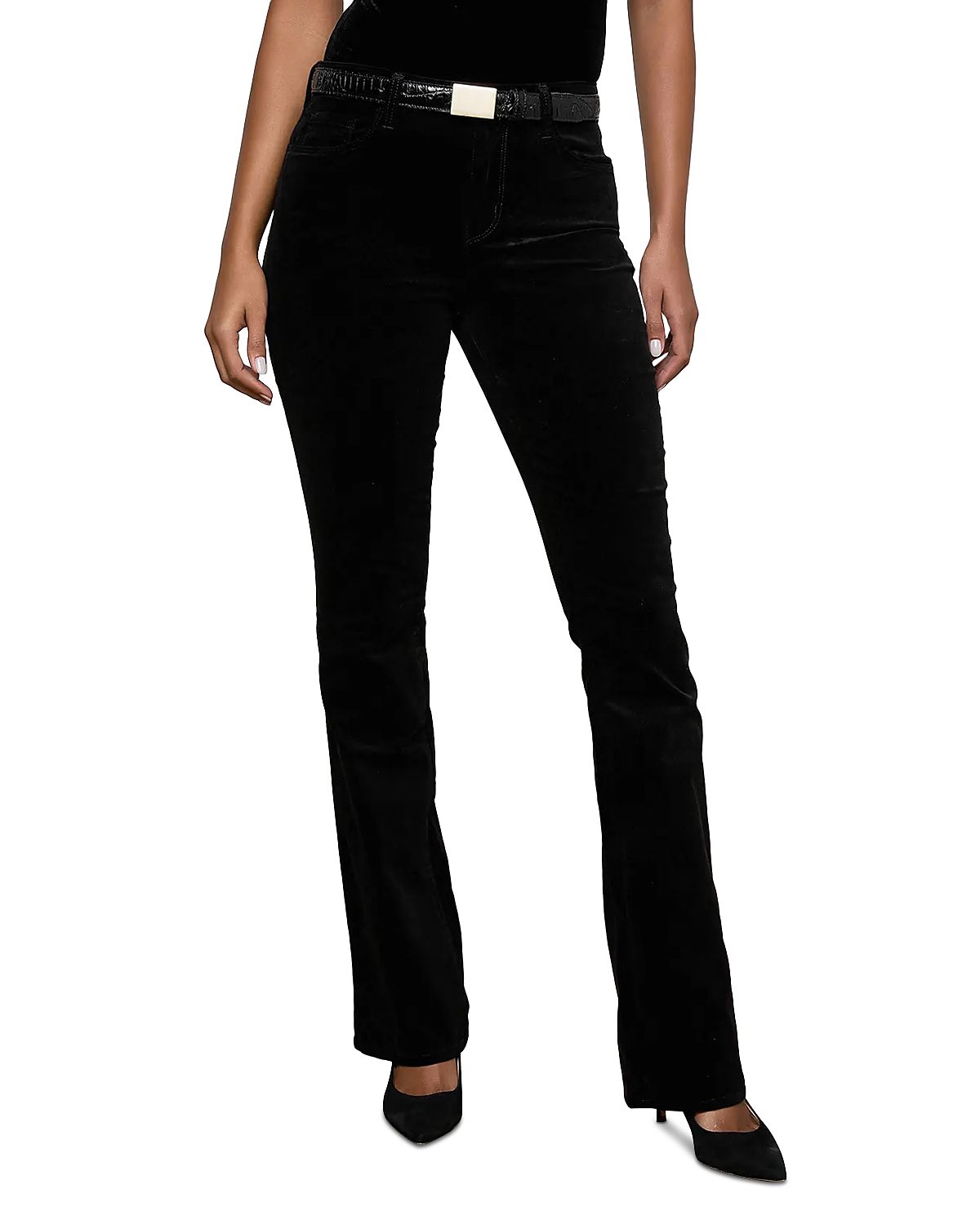 L'Agence Stevie Velvet High Rise Straight Jeans