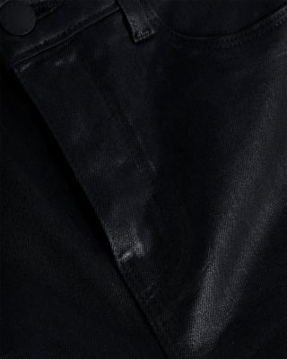 Clayton High Rise Wide Leg Jeans in Noir Coated