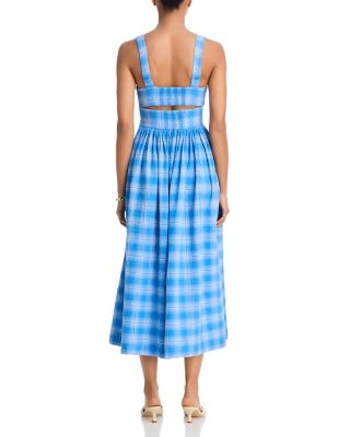 Clover Plaid Midi Dress