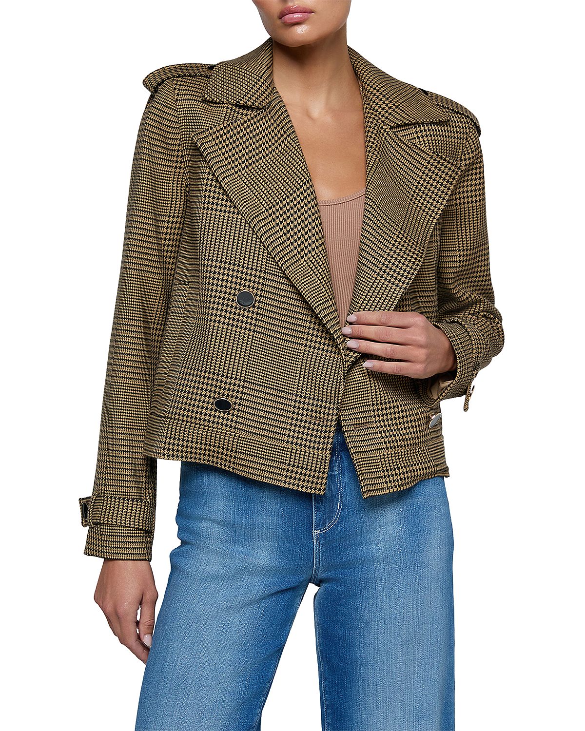 L'Agence Xoey Cropped Trench Jacket