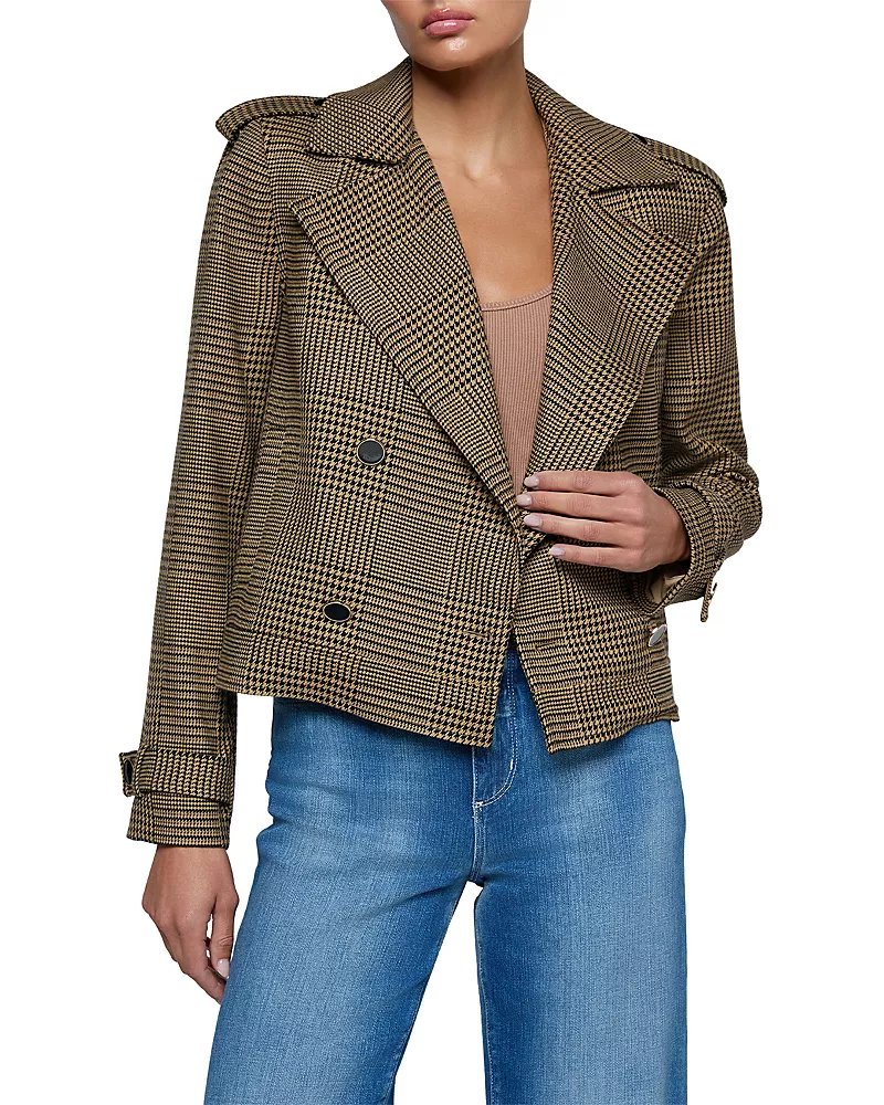 L'Agence Xoey Cropped Trench Jacket