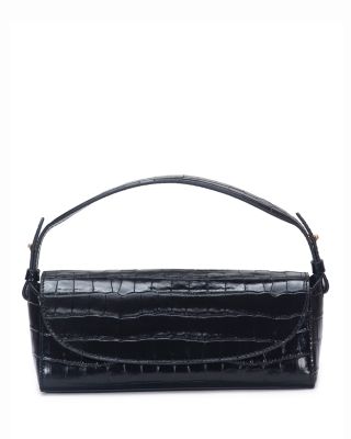 Sabrina Croc-Embossed Leather Mini Top-Handle Bag