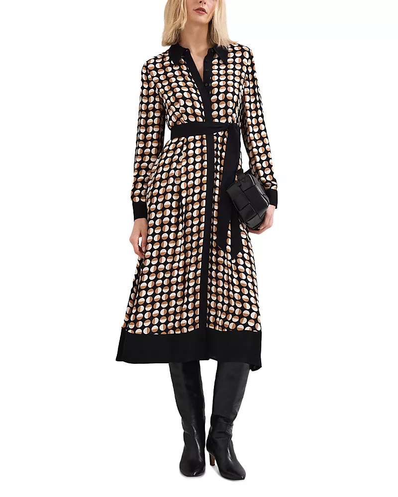 Phase Eight Naomi Spot Shirt Midi Dress