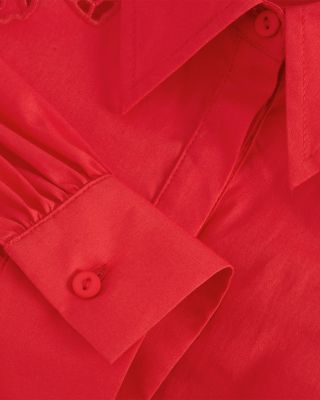 Kim Floral Cutwork Midi Shirtdress