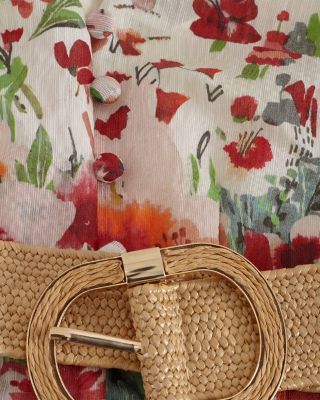 Lovette Cream Floral Midi Dress 