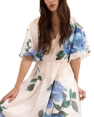 Petite Adeline Cream Floral Midi Dress