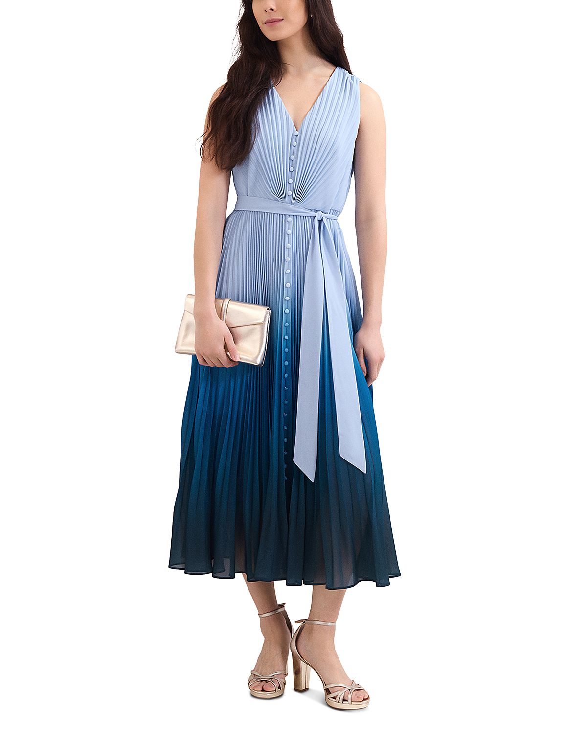 Phase Eight Mira Blue Ombre Sleeveless Dress