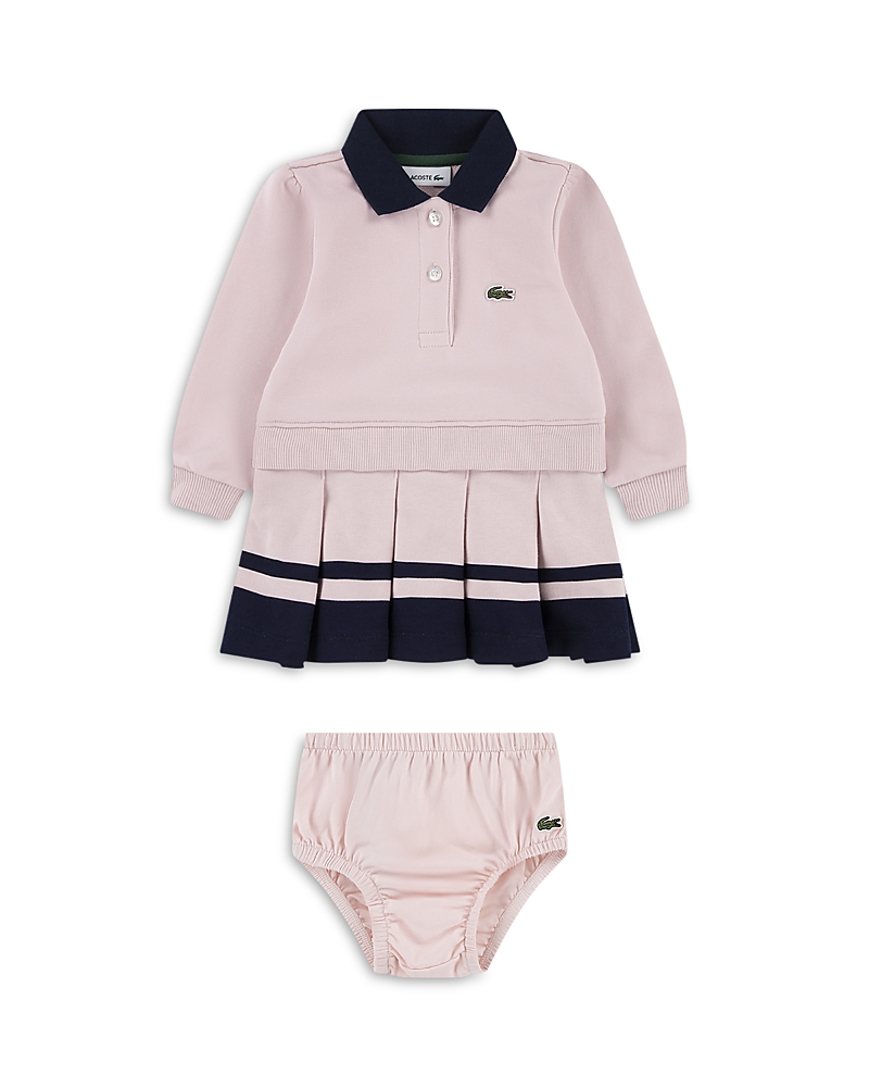 Lacoste Girls' French Terry Pleated Dress - Baby
