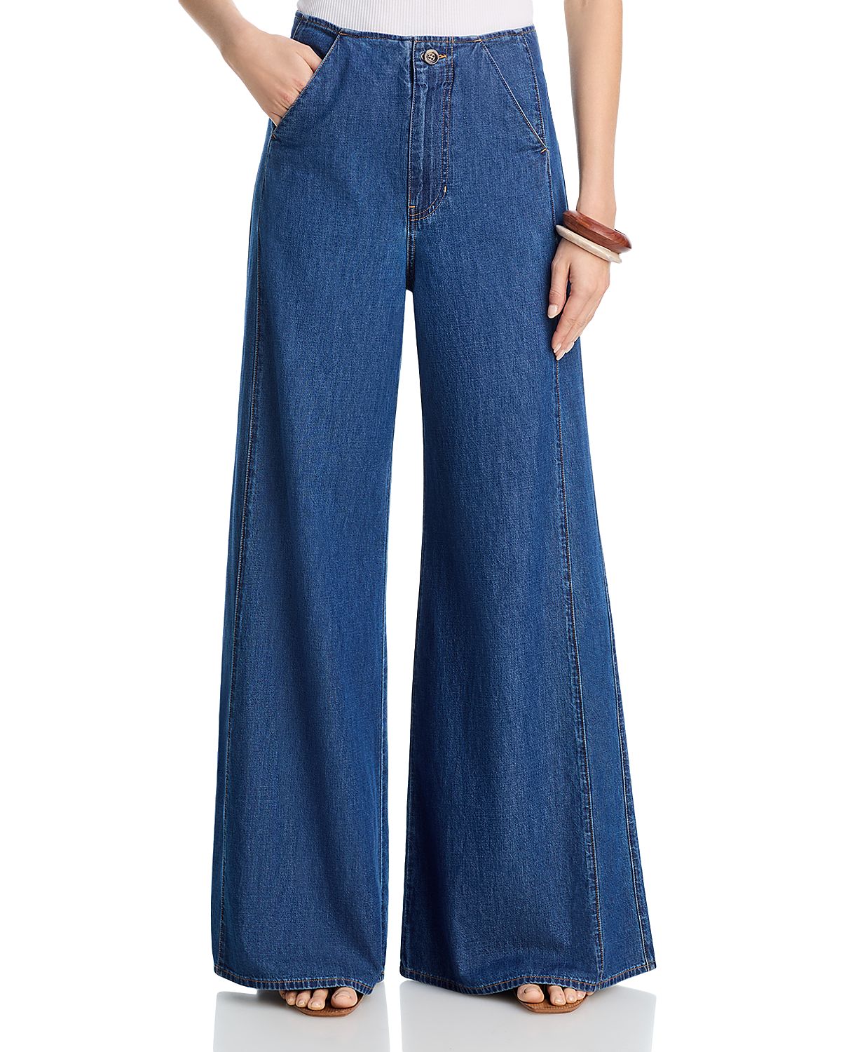 Veronica Beard Digby High Rise Wide Leg Jeans