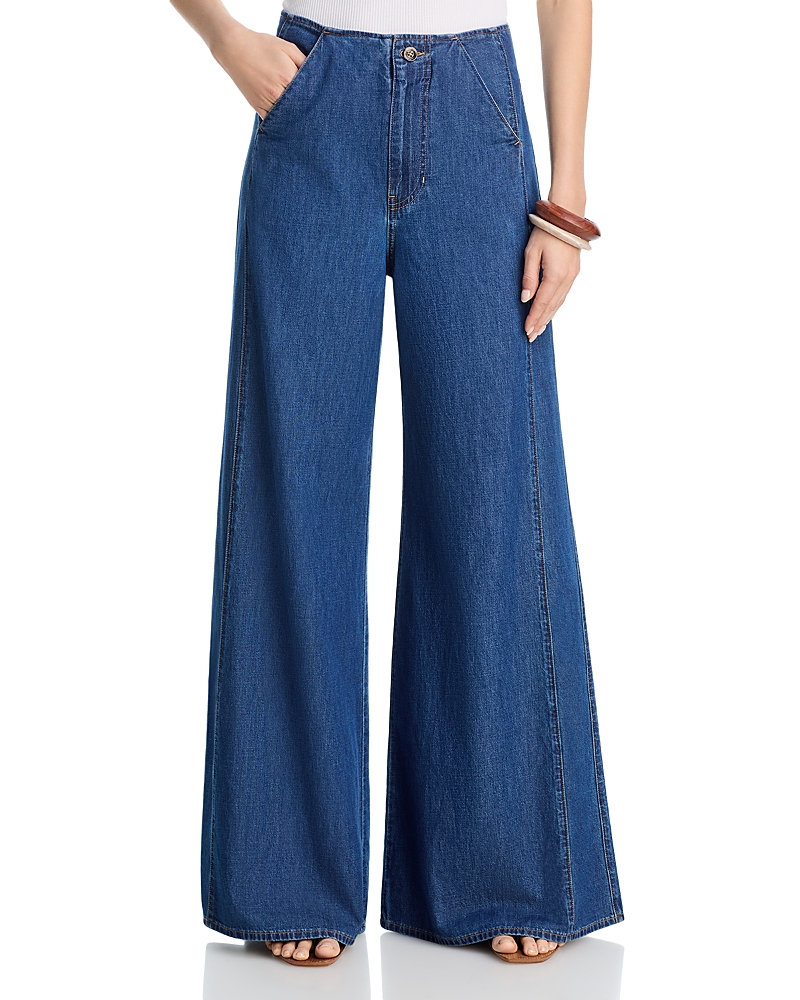 Veronica Beard Digby High Rise Wide Leg Jeans in Starry Night