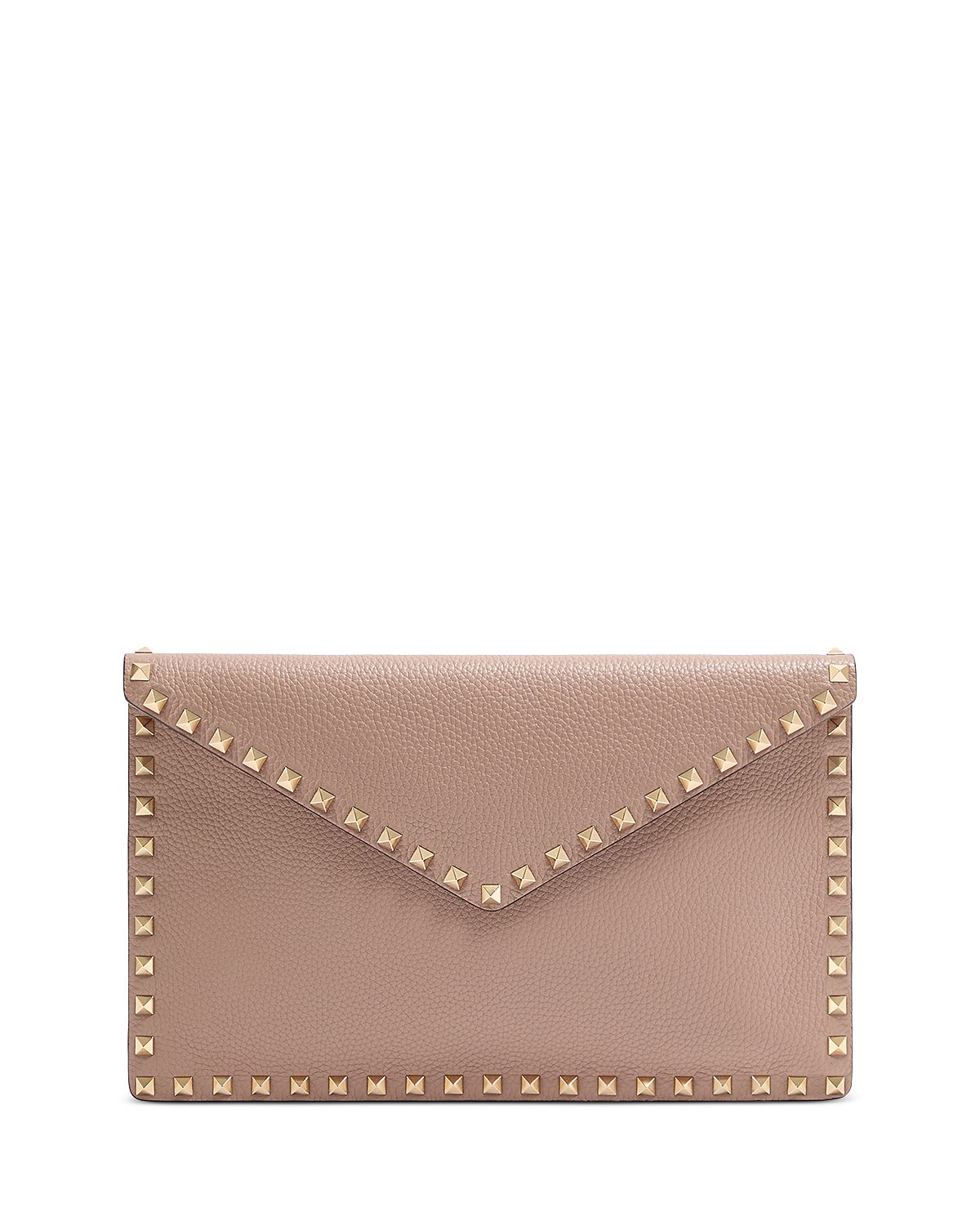 Valentino Garavani Large Studded Leather Flat Pouchette