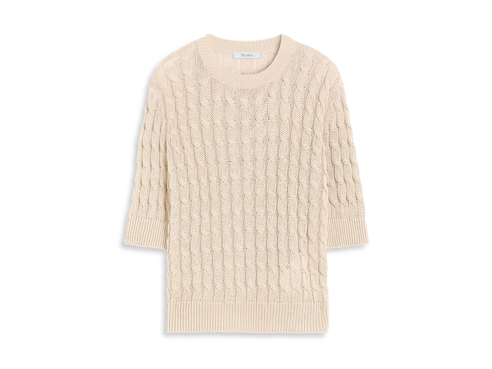 Mxmtalamo Linen Cable Knit Top — Image 5