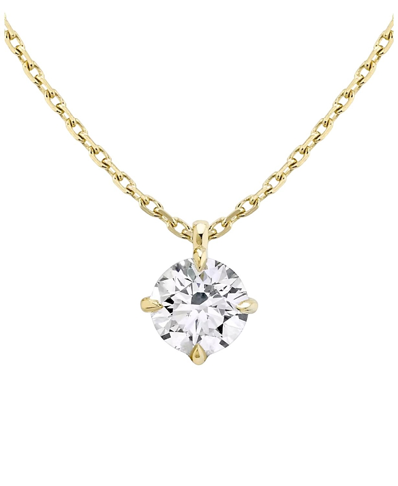Vrai Solitaire Pendant in 14K Gold, 2ctw Round Brilliant Lab Grown Diamond