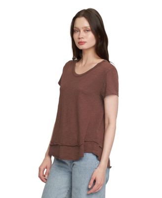 Short Sleeve Mock Layer Tee