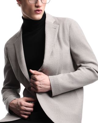 Regular Fit Waffle Effect Blazer