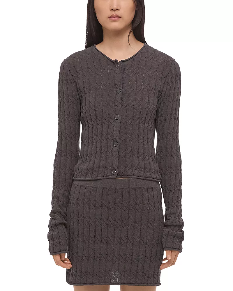 Helmut Lang Cable Crop Cardigan