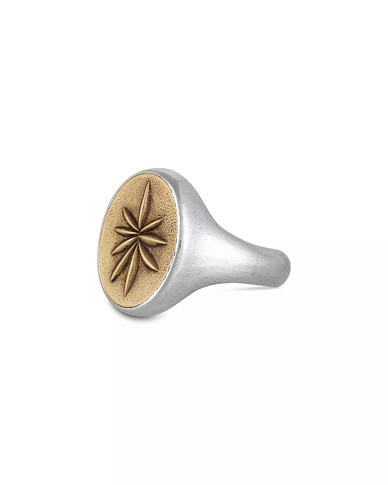 John Varvatos Men's Brass & Sterling Silver Distressed Artisan Star Ring