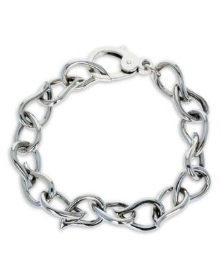 Men's Sterling Silver Wild West Buffalo Paisley Link Bracelet