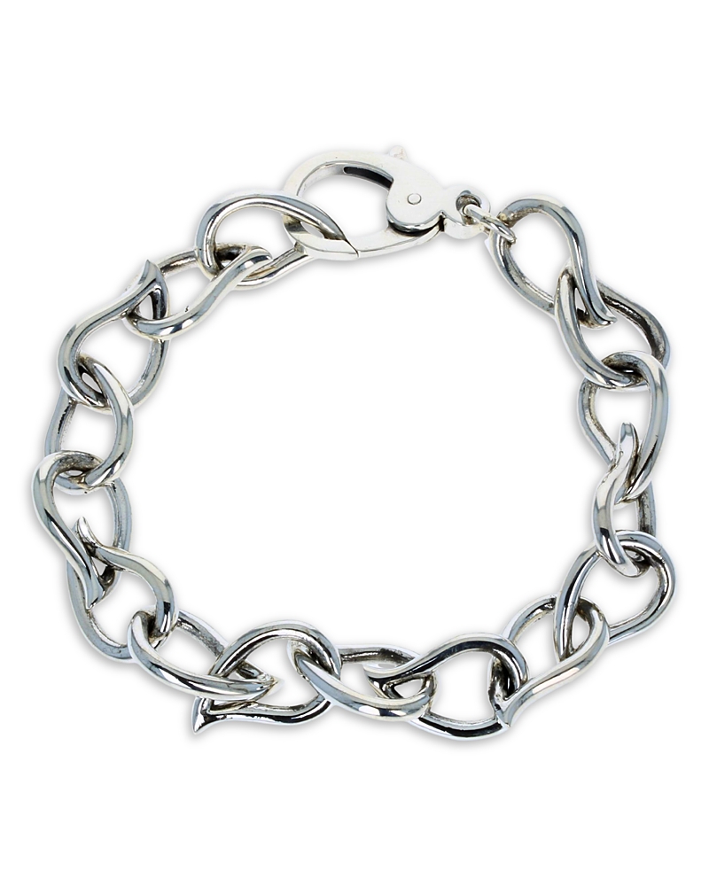 King Baby Studio Men's Sterling Silver Wild West Buffalo Paisley Link Bracelet