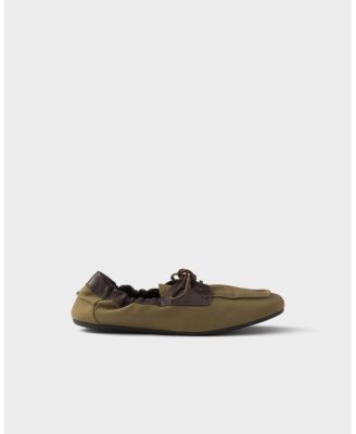 Men's Shuffle Aged Canvas and Leather Boat Shoes