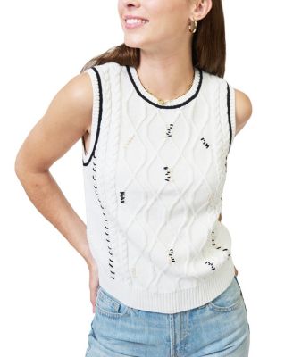 Women's Jaden Embroidered Cable Shell Sweater