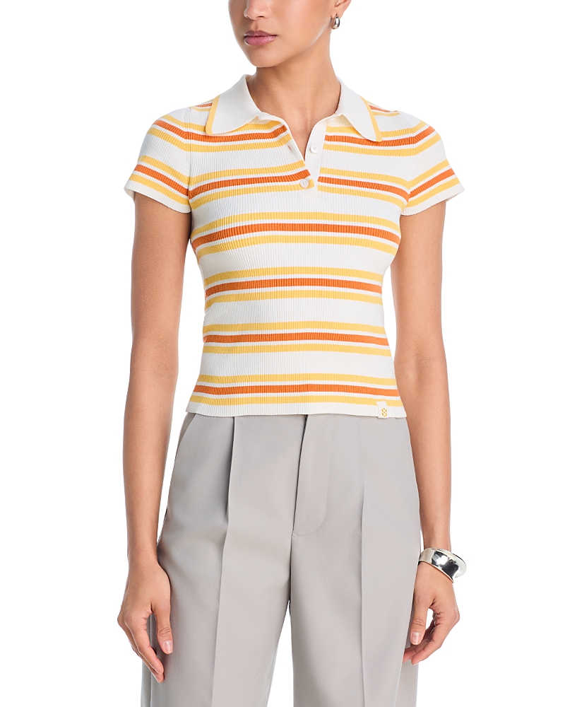 Simkhai Luka Striped Polo