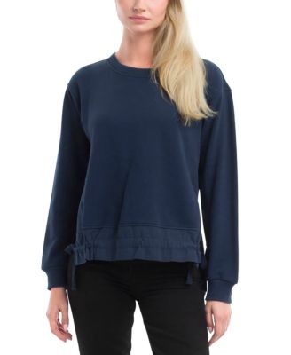  Side Panel Woven Mix Sweatshirt