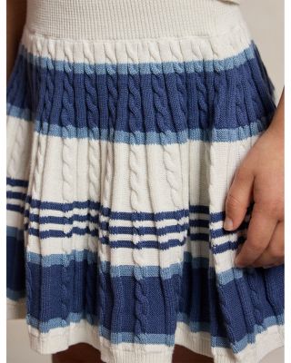 Girls' Striped Cable Sweater & Skirt Set - Little Kid