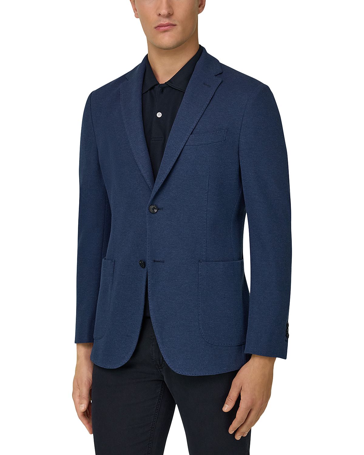 Boggi Milano Regular Fit Micro Texture Crepe Blazer