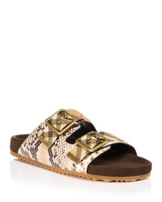 Women's Urchin Embossed Check Slide Sandals