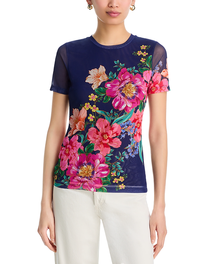 Johnny Was Eleanor Mesh Short Sleeve Tee