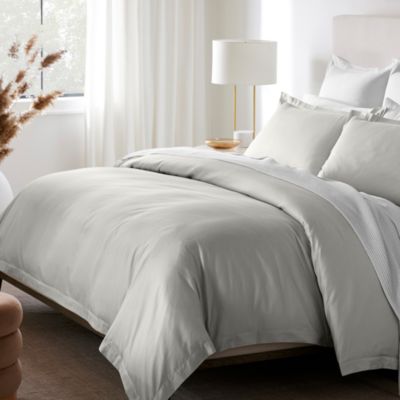 Percale Hemmed Duvet Set, Full/Queen