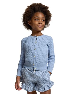 Polo Ralph Lauren Girls' Mini-Cable Cotton Cardigan - Little Kid