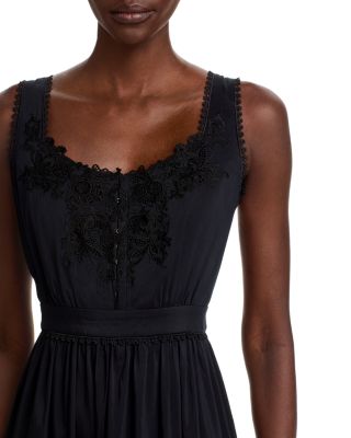 Zuri Lace Trim Midi Dress