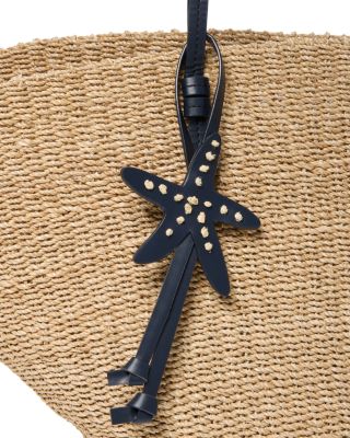 East West Large Straw Beach Tote Bag 